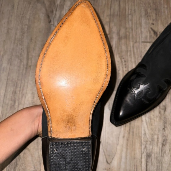 Vintage Women ankle western cowboy boots with belt buckle - Picture 5 of 6